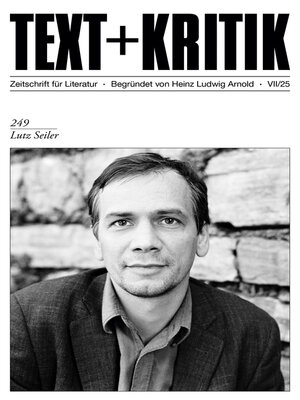 cover image of Lutz Seiler
